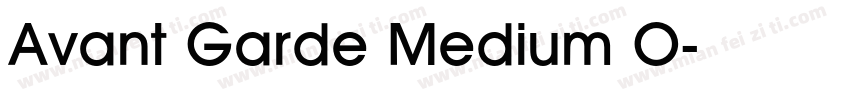 Avant Garde Medium O字体转换